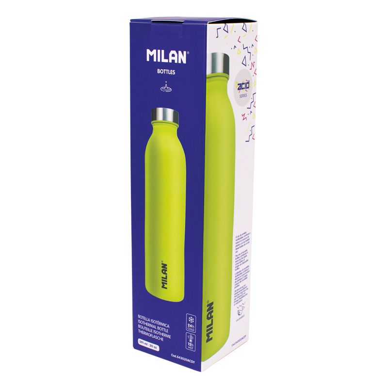 Termo De Acero Inoxidable Milan 591 Ml: Disfruta De Tu Bebida Favorita Con Envío Gratis