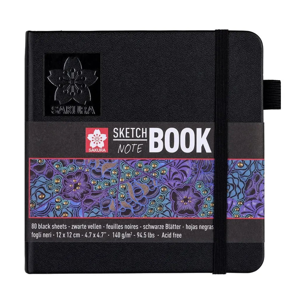 Sakura - Sketch book negro paisaje 12x12 cm - SAKURA