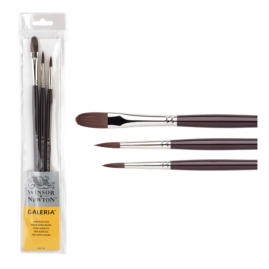 GALERIA - Juego de 3 pinceles con estuche Winsor & Newton