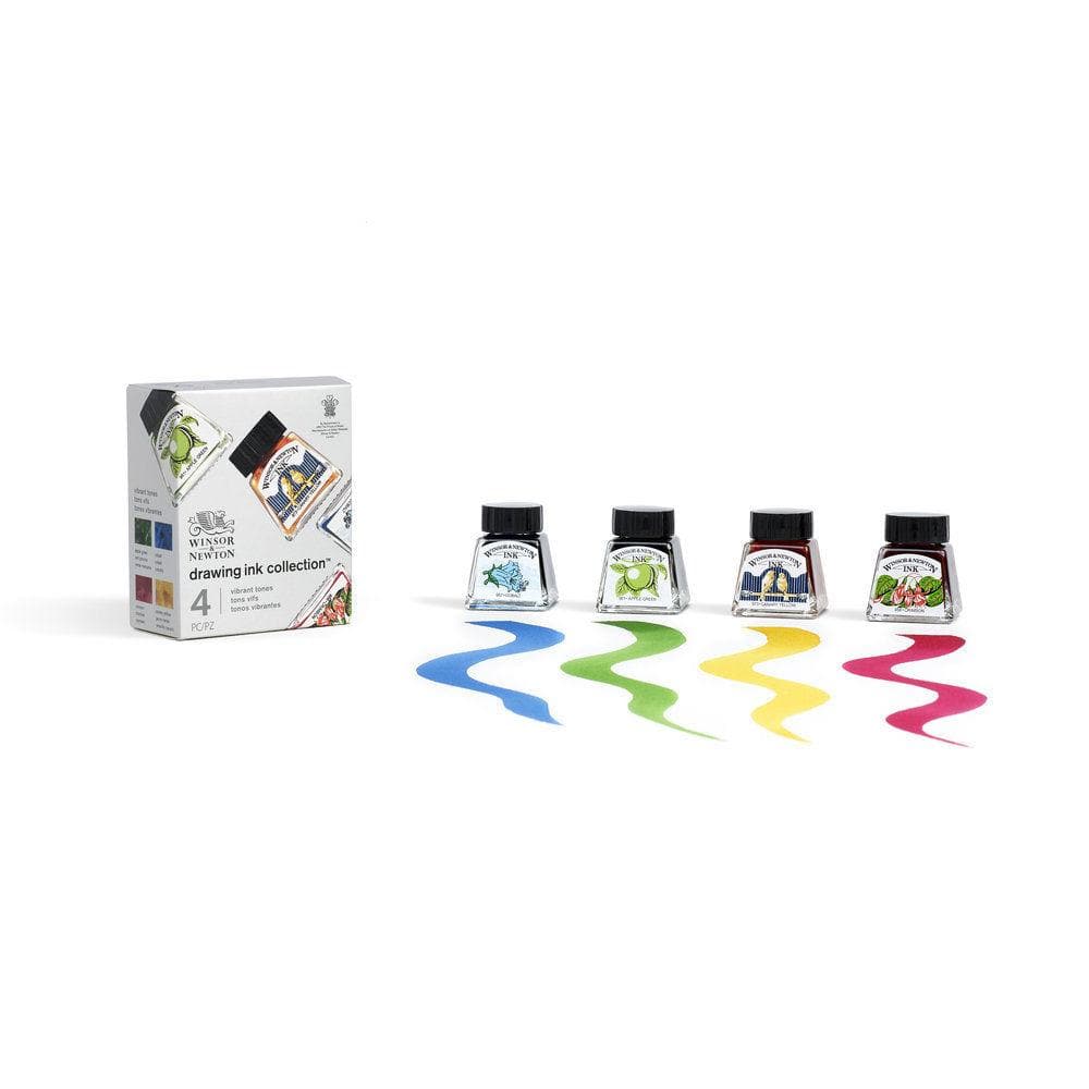 W&N - Set con 4 tintas de colores vibrantes colección de regalo