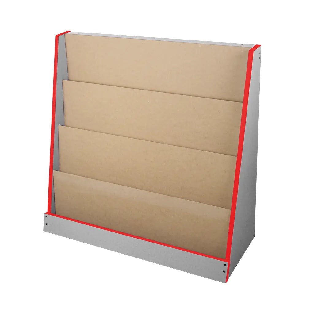 STAND PARA LIBROS CHICO BLANCO FILO ROJO - Diako - vista lateral