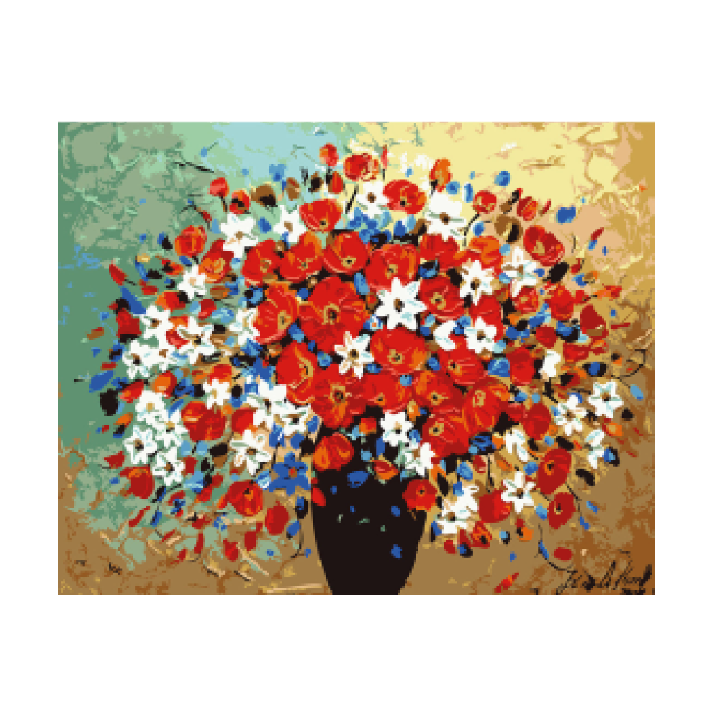 ARTE DIAMANTE FLORERO NEGRO 40X50