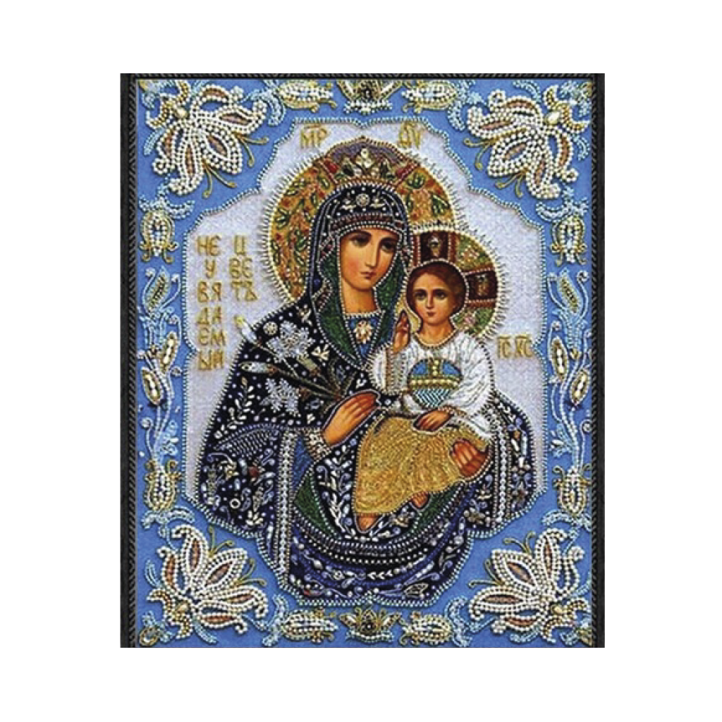 ARTE DIAMANTE VIRGEN AZUL 40 X 50