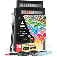 Set 24 Brush Pen Plumón Marcador Punta Pincel Premium Arteza