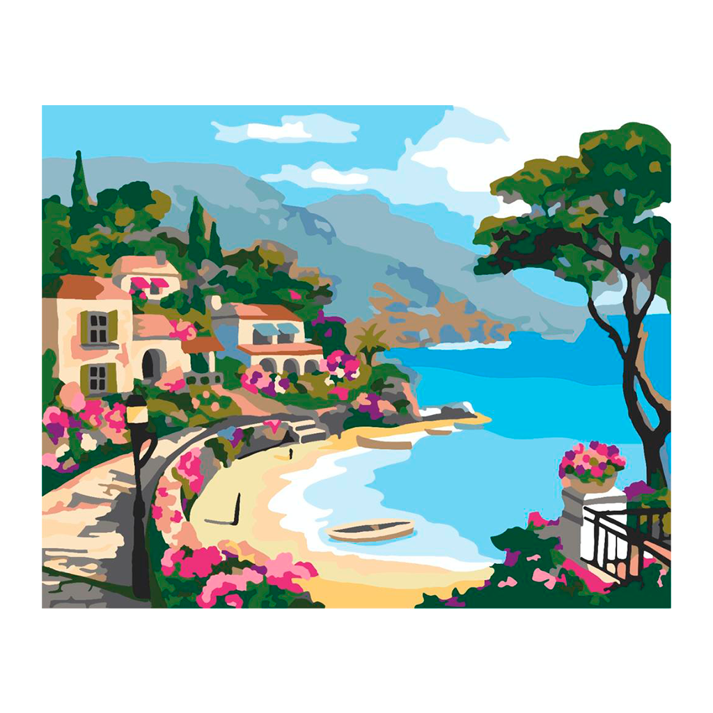 PINTA POR NÚMERO 40 X 50 BAHÍA DE NÁPOLES