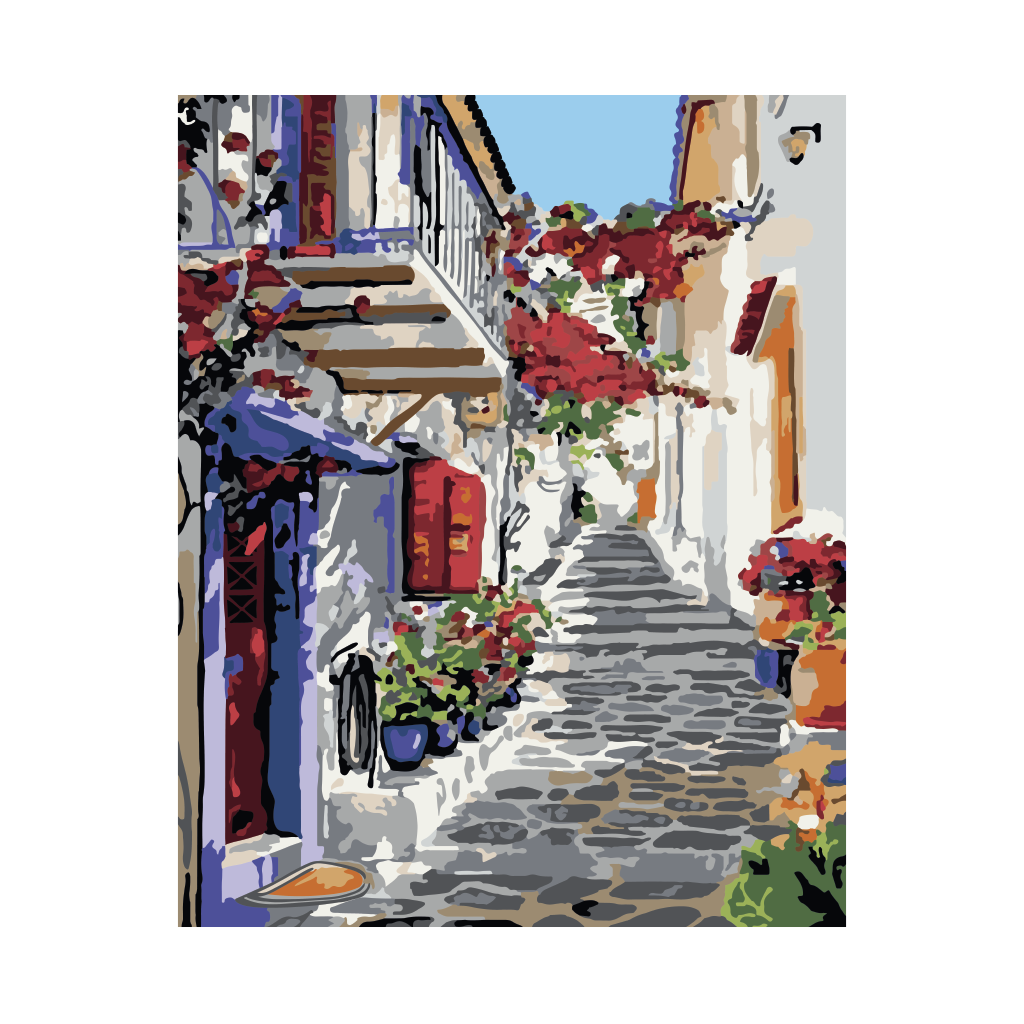 PINTA POR NÚMERO CALLEJON DE ATENAS 40X50