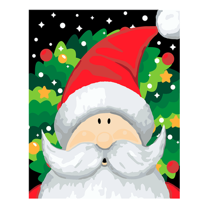 PINTA POR NUMERO 40X50 SANTA CLAUS