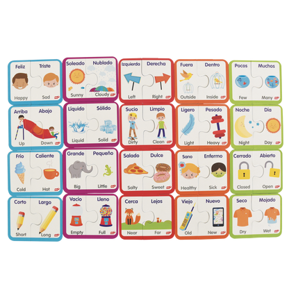 Rompecabezas Antónimos Juego De Los Opuestos Ing/esp Diako