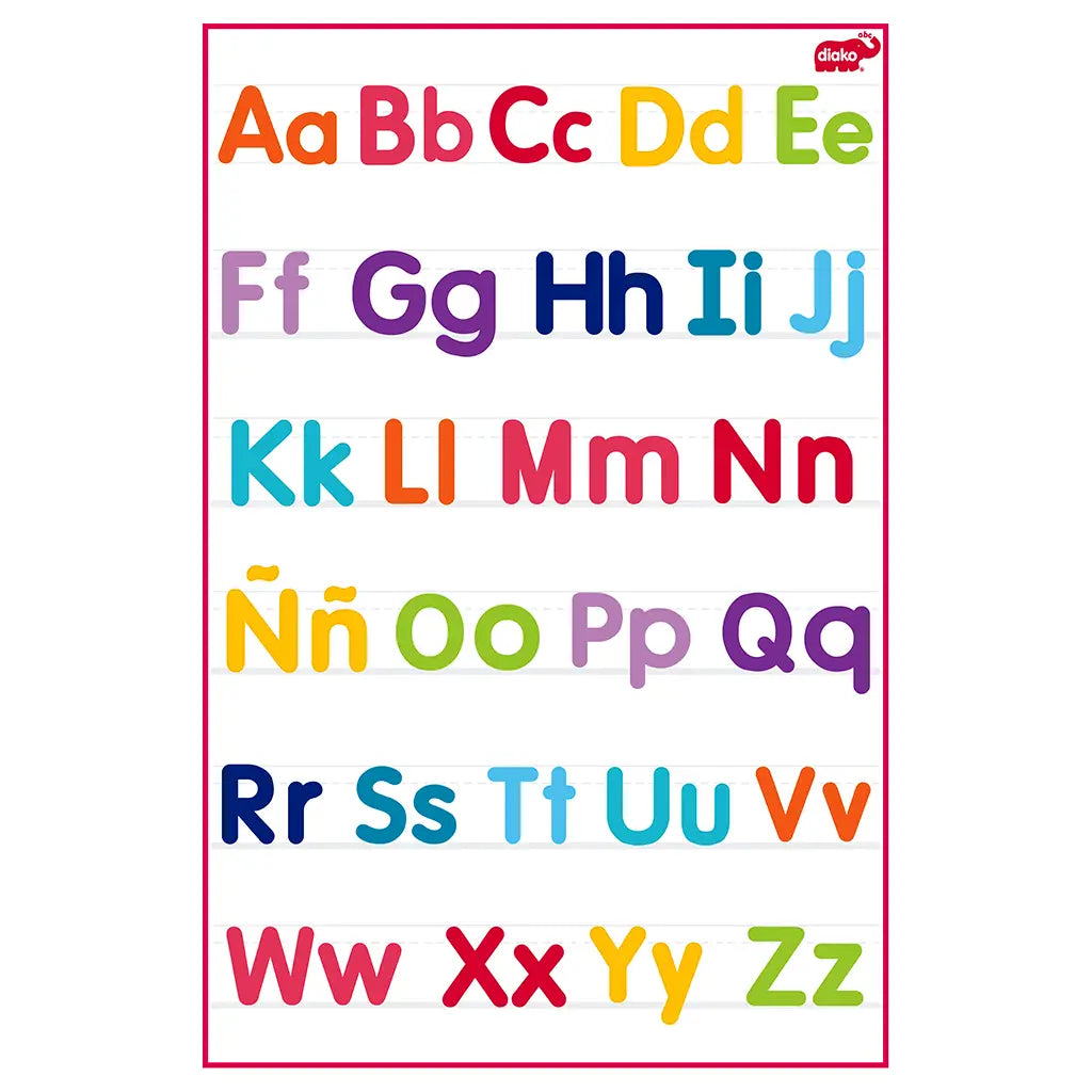 Lámina Educativa Caligrafía Abc Doble Vista Diako Letras - Diako - vista lateral