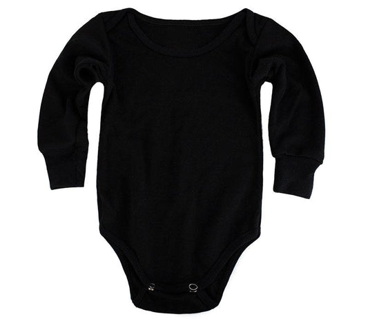 Body Bebé Negro Manga Larga - MarchanteMX