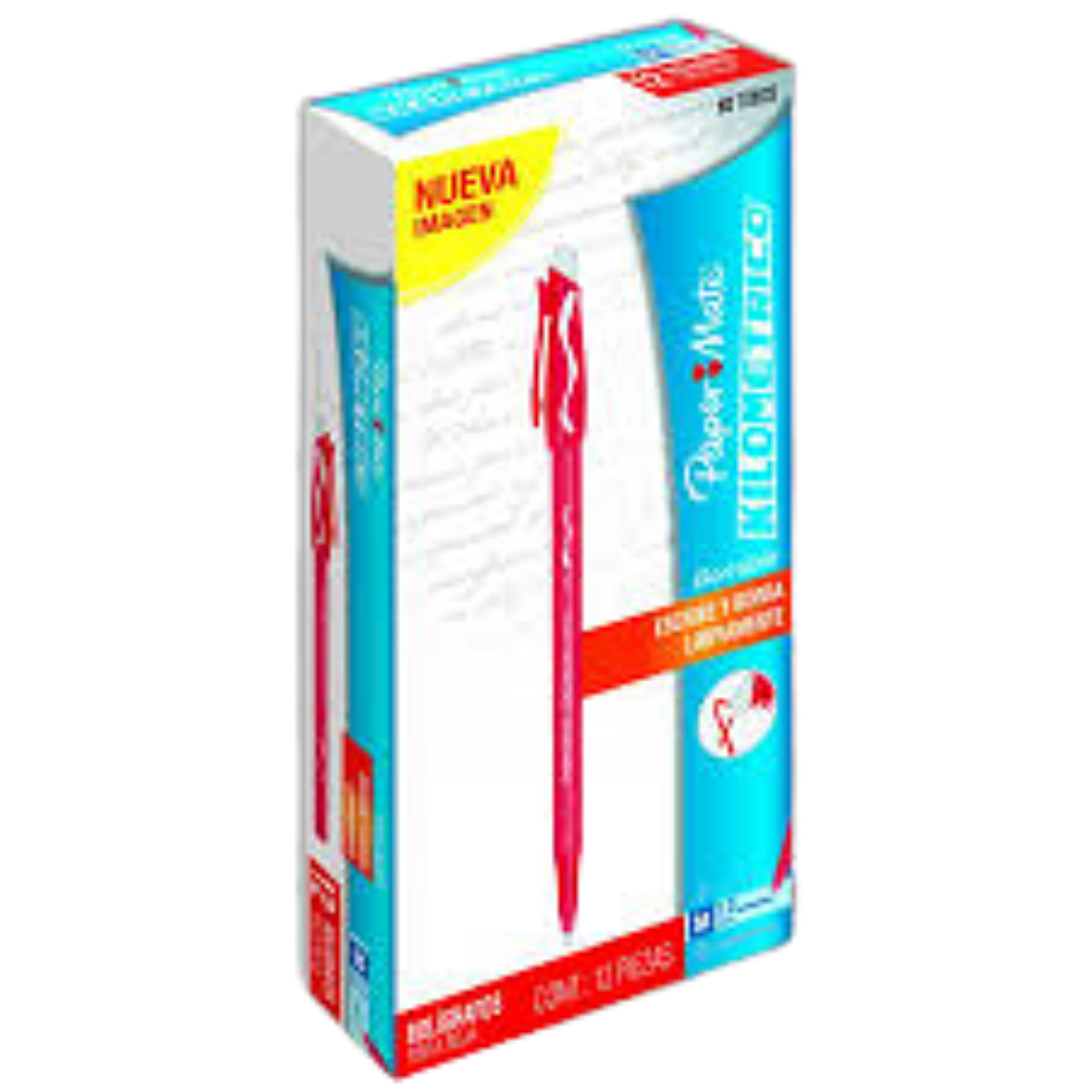 Bolígrafo Paper Mate Eraser Tinta Roja 12 piezas - MarchanteMX