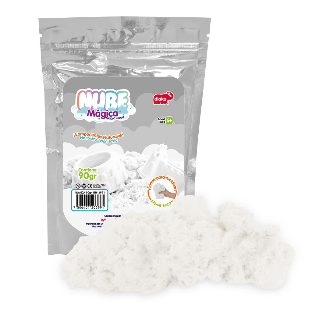 Nube Mágica Arena Suave Moldeable Cinética Colores Diako 90g