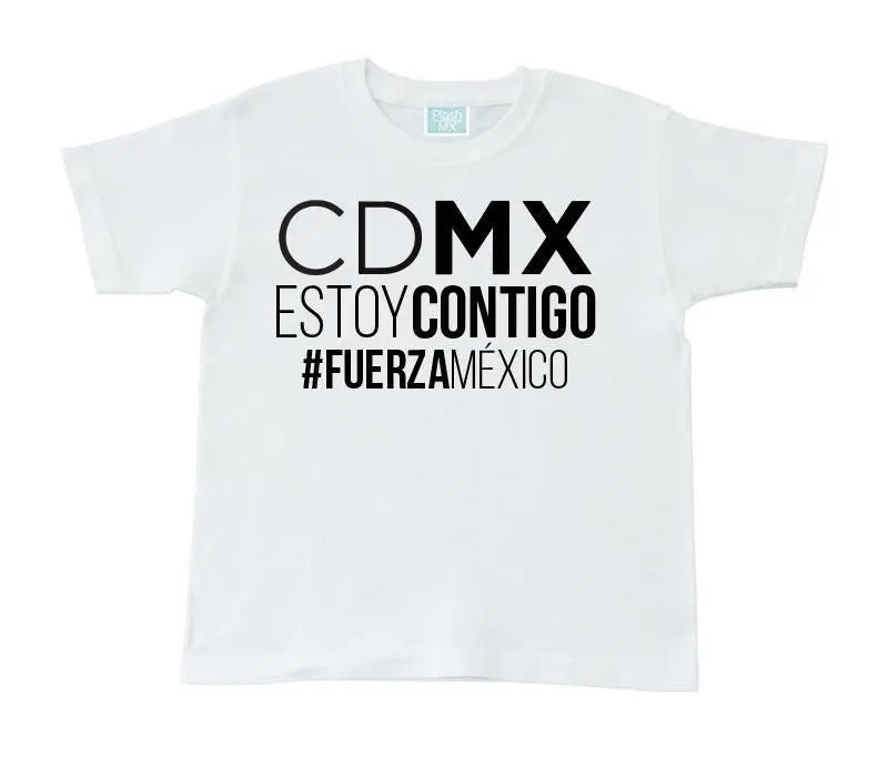 Playera Apoyo a CDMX Blanco / EEG / Niño - Coveme - vista lateral