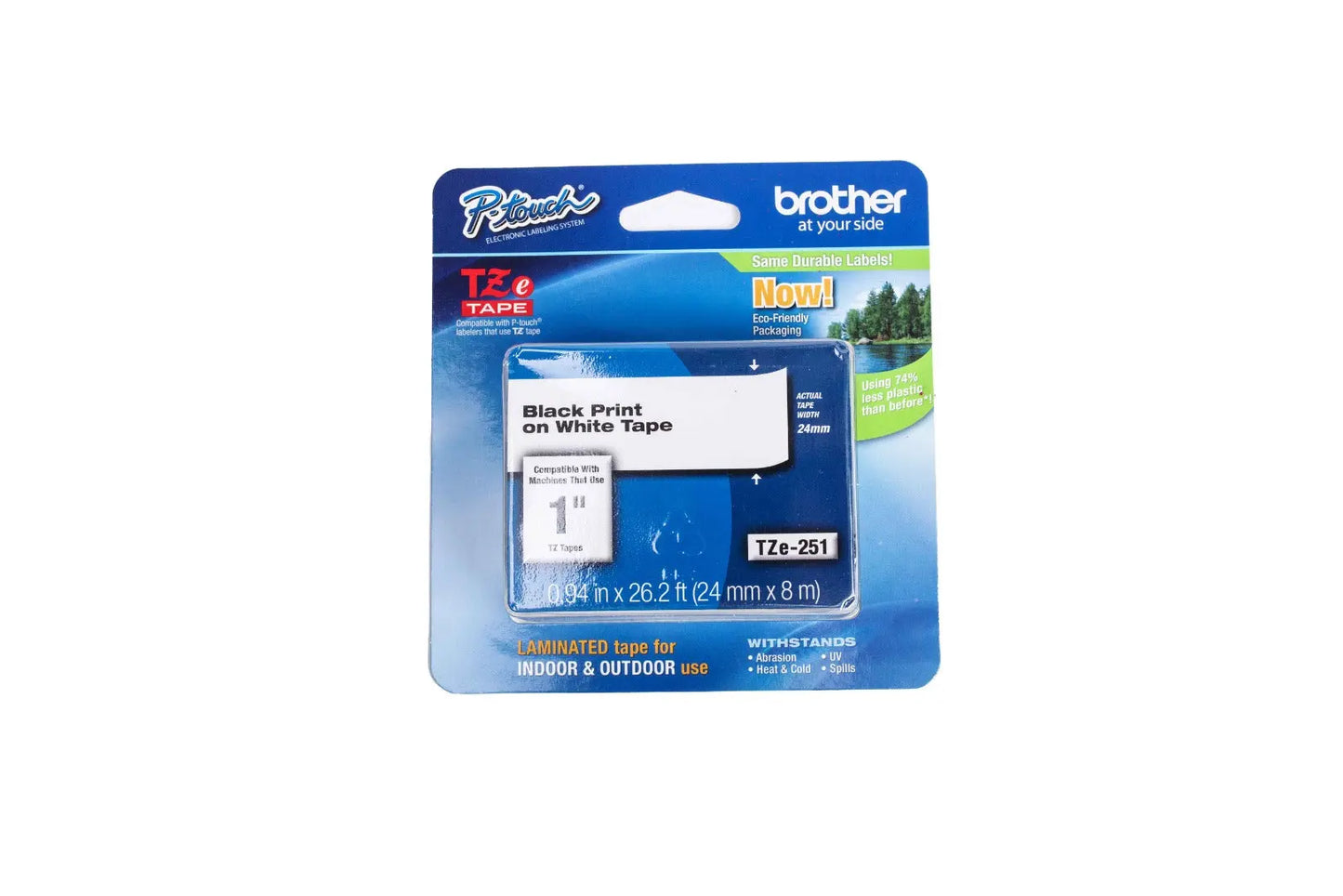 Cinta Brother TZe negro sobre blanco TZe-231 - Brother