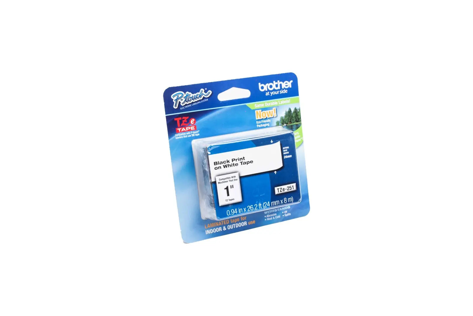 Cinta Brother TZe negro sobre blanco TZe-251 - Brother - vista trasera