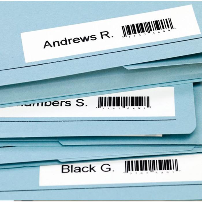 Cinta Plástica Blanca Tinta Roja 12mm Dymo - MarchanteMX