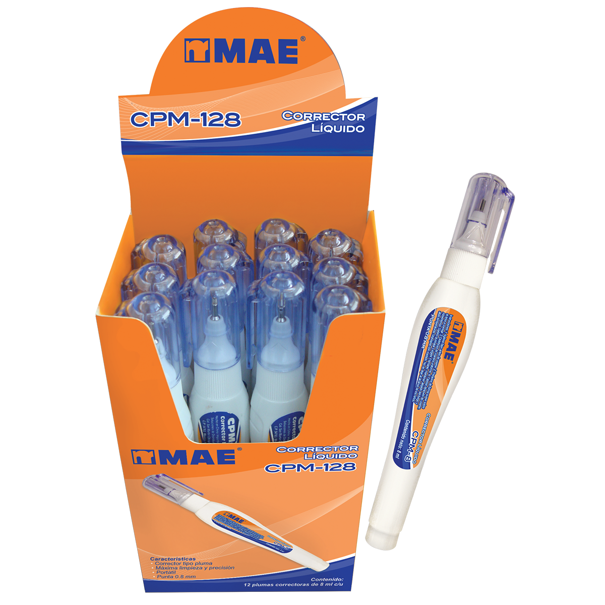 Corrector tipo pluma Mae 0.8 mm pieza