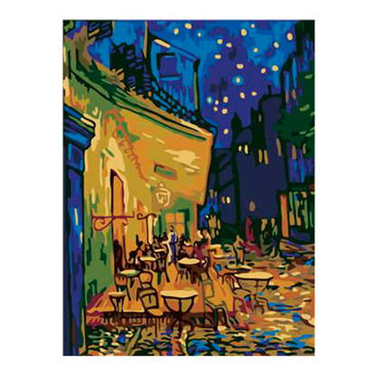 PINTA POR NÚMERO 40 X 50 CAFÉ TERRAZA