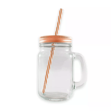 Frasco Mason Jar Ice Cold 16oz Con Asa Liso Transparente - MarchanteMX