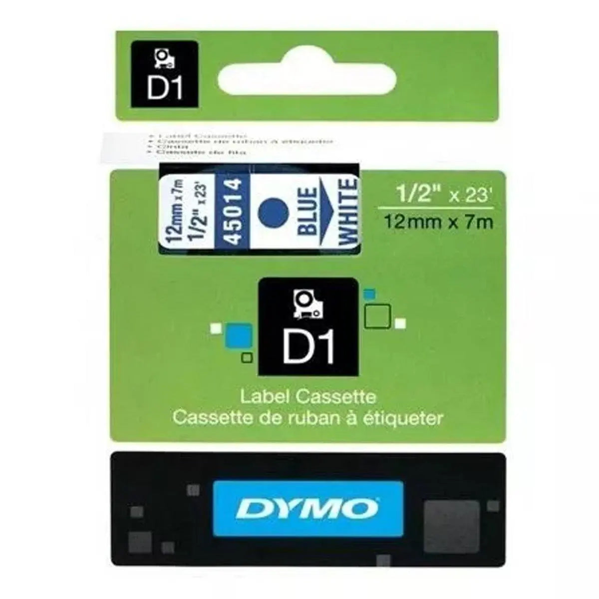 Cinta Rotuladora Blanca Con Tinta Azul 19mm x 7m 45804 - dymo - detalle