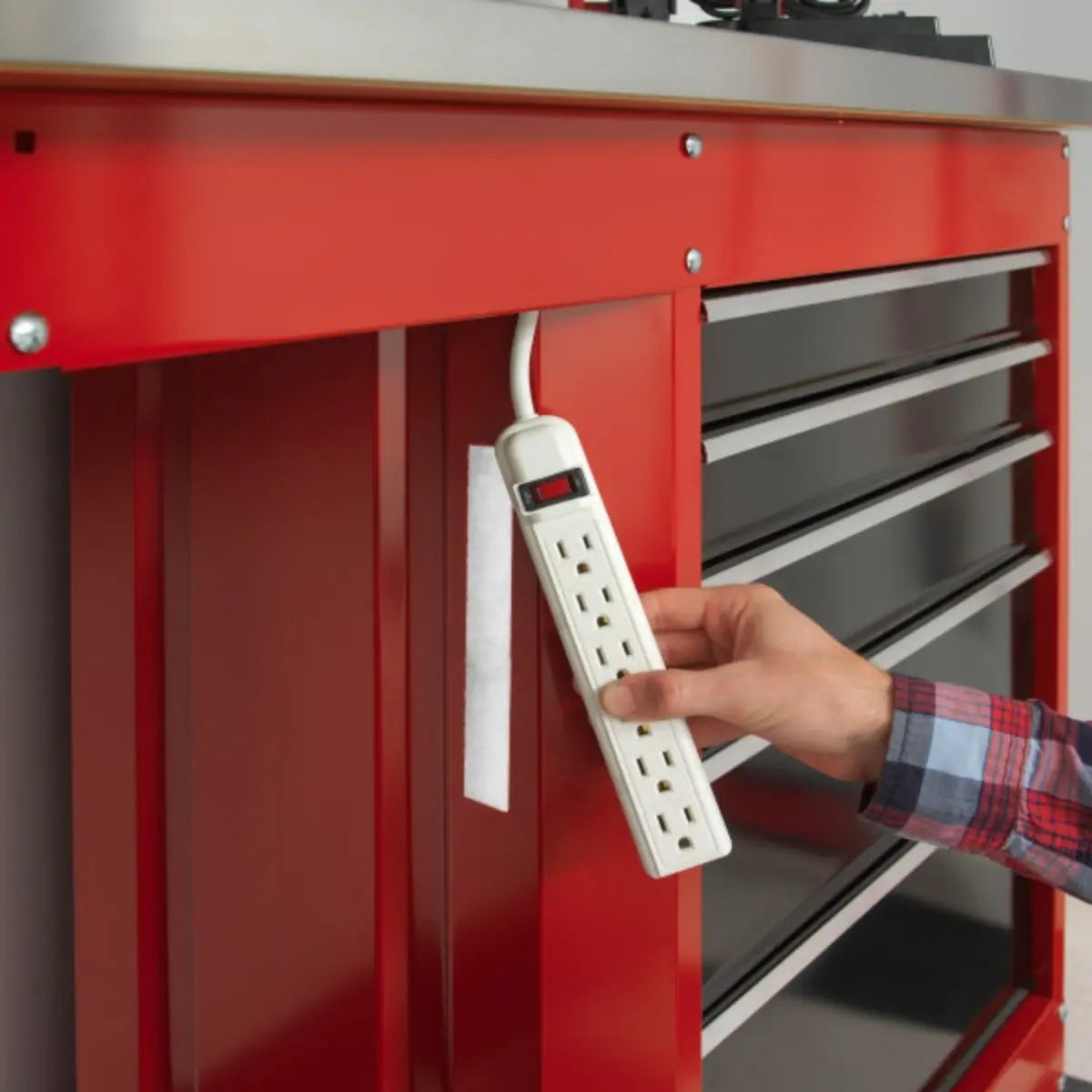 Cinta Adherible Alta resistencia VELCRO® Fuerza industrial Blanca 90 x 2.5cm - Velcro - vista lateral