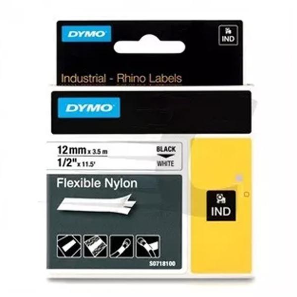 Cinta Nylon Flexible Blanca 12mm Dymo - MarchanteMX