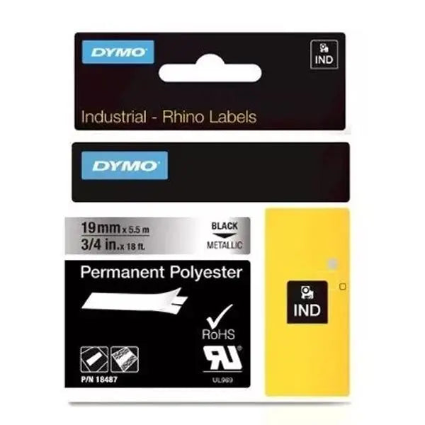 Cinta Poliester Permanente Metalizada 19mm Dymo - Dymo