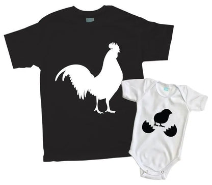 Kit Gallo y Pollito (Blanco o Negro) Blanco / EG / 24 - Coveme - empaque