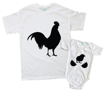 Kit Gallo y Pollito (Blanco o Negro) Blanco / EG / 24 - Coveme - detalle