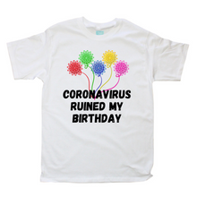 Playera Hombre Coronavirus Ruined My Birthday Globos - MarchanteMX