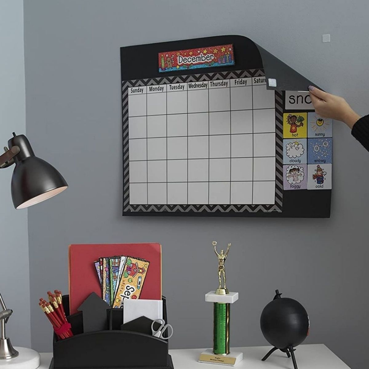 12 Pack Cuadros Adheribles VELCRO® Sujetador organizador Blanco - MarchanteMX