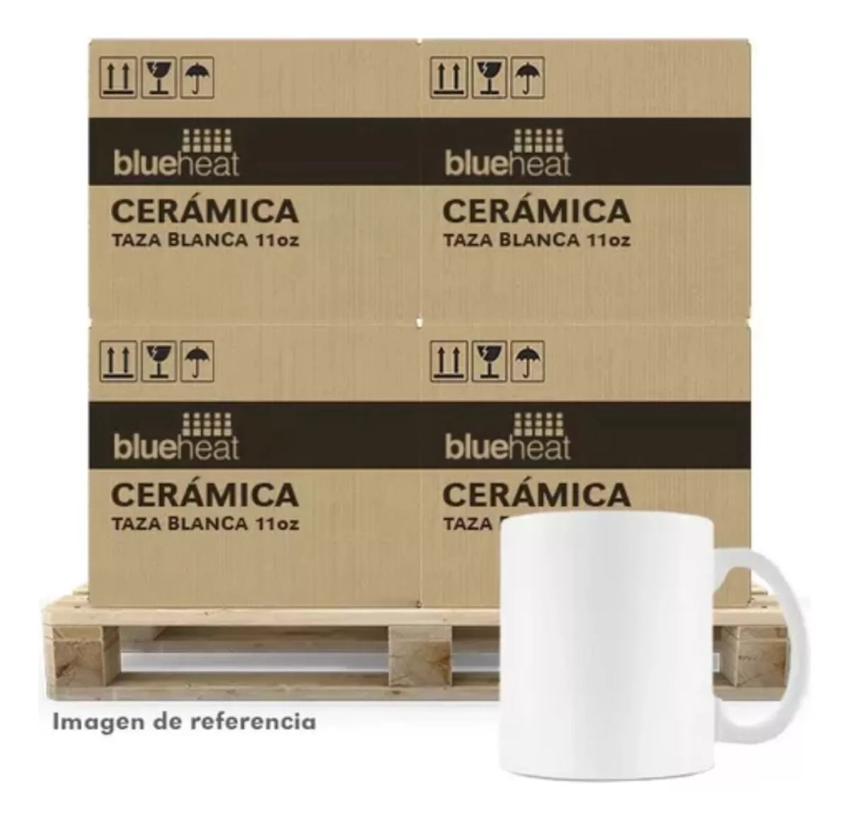 Taza Blanca Para Sublimar Sublimación 11 Oz Blue Heat