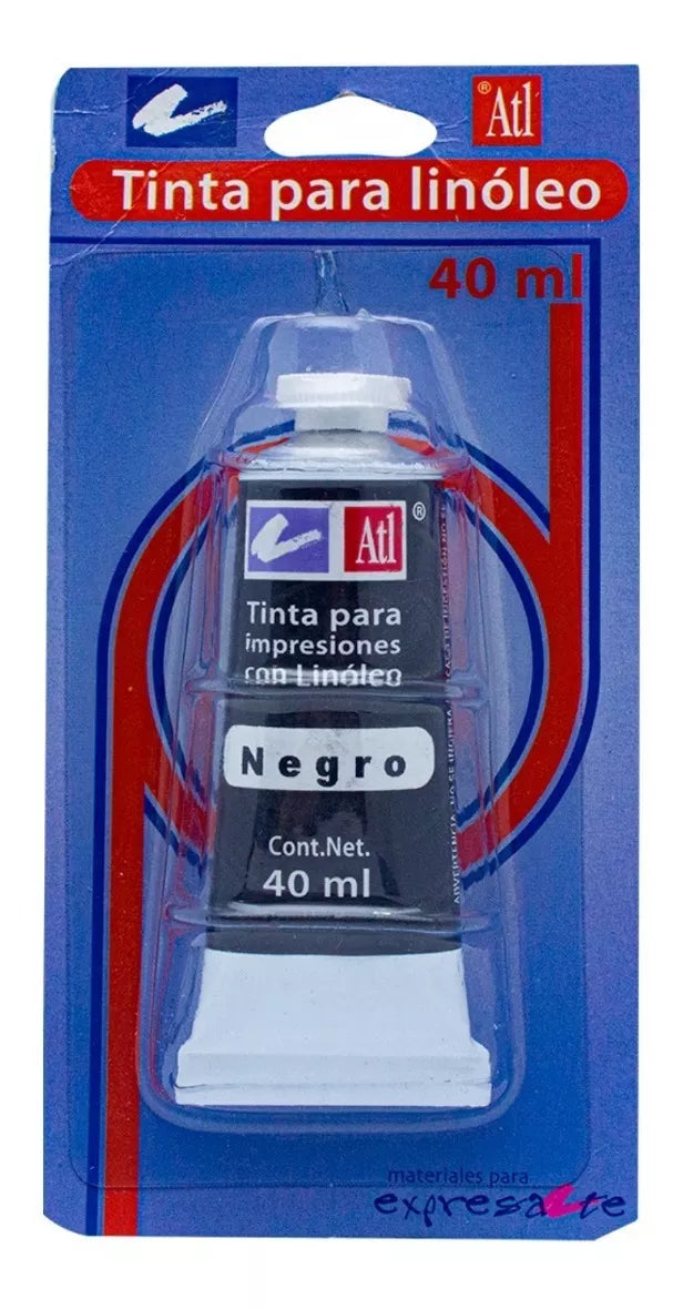 Tinta Para Linóleo Rodin Atl Para Grabar Color Negro 40 Ml