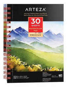 1 Block Papel Acuarela Watercolour 300g 14x21cm Arteza