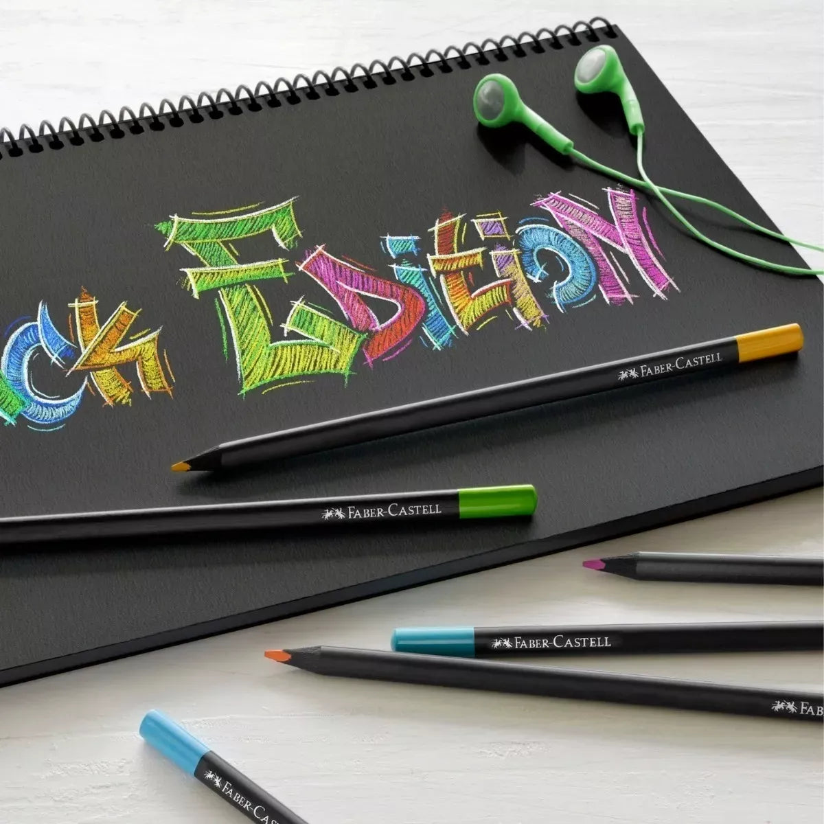 Lápices de Colores Faber Castell Super Soft Black Edition 100 Pz - MarchanteMX