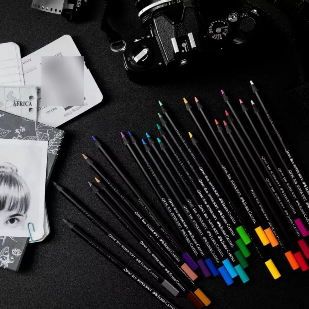 Lápices de Colores Faber Castell Super Soft Black Edition 100 Pz - MarchanteMX