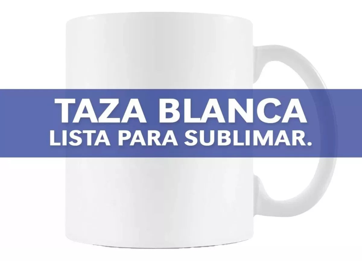 Taza Blanca Para Sublimar Sublimación 11 Oz Blue Heat