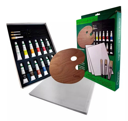 Juego Básico De Pintura Acrílica Rodart 12 Colores 12 Ml - RODART