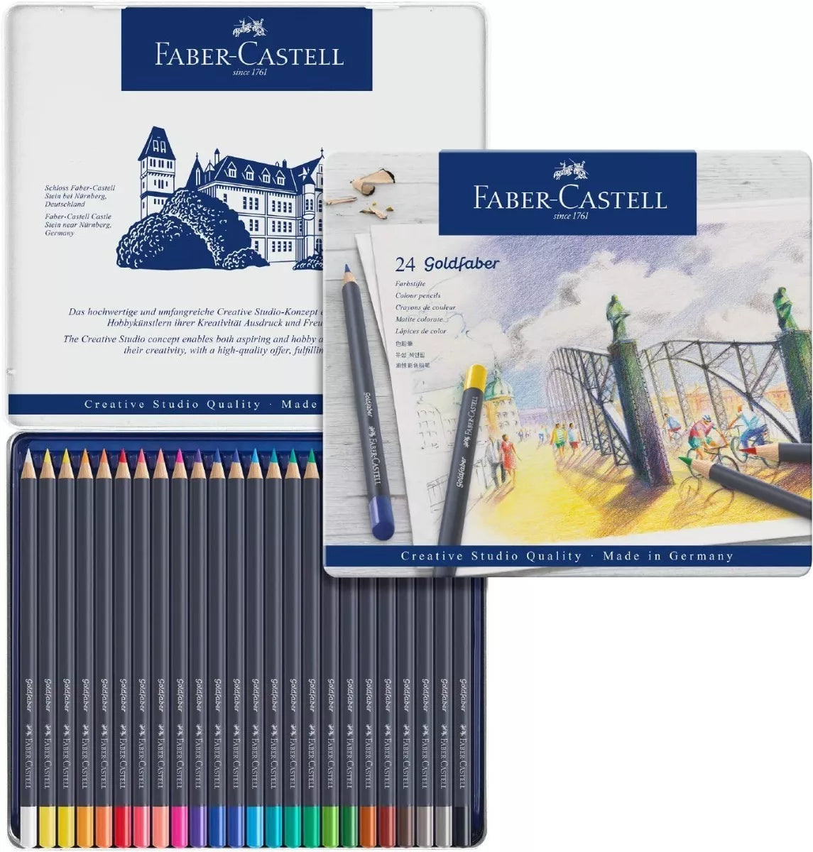 Lápices De Colores Faber Castell Profesional Goldfaber 24 Pz - MarchanteMX
