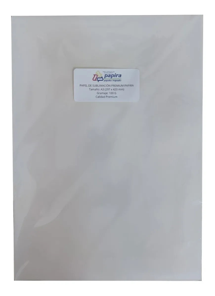 Papel Para Sublimación Papira Premium A3 Paquete 100 Hojas