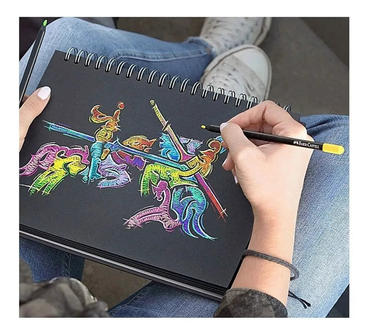 Lápices de Colores Faber Castell Super Soft Black Edition 24 Colores - MarchanteMX