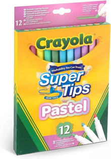 Marcadores Plumones Crayola Super Tips Pastel 12 Colores - MarchanteMX
