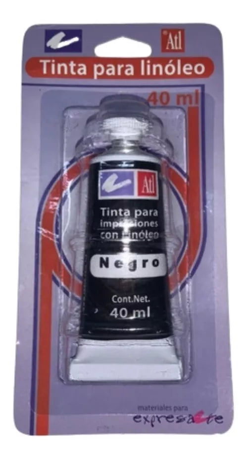 Tinta Para Linóleo Rodin Atl Para Grabar Color Negro 40 Ml