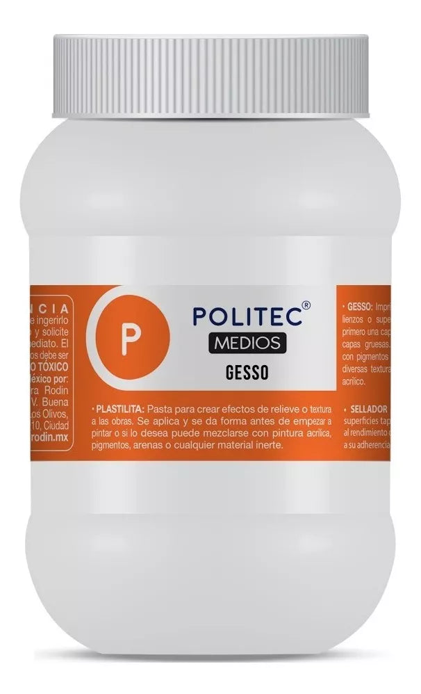 Gesso Imprimador Acrílico Blanco Rodin Óleo Arte 500 Ml
