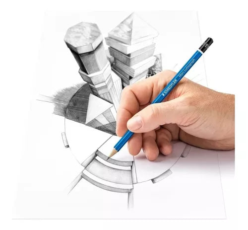 Lápices Para Diseño Mars Lumograph Staedtler Estuche 12 Pzs