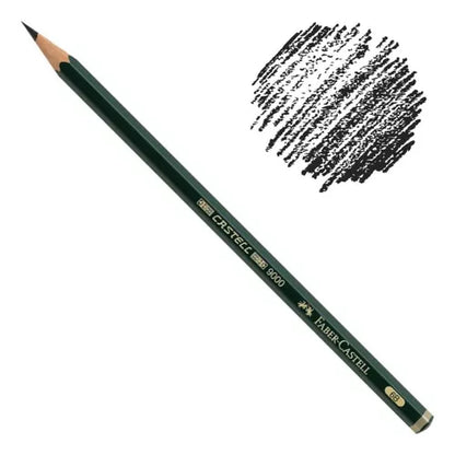 Lápices De Grafito Castell 9000 Faber Castell Estuche 6 Pz - MarchanteMX