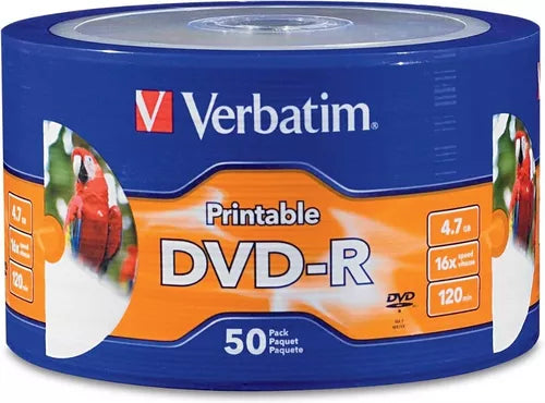Disco Dvd Imprimible Verbatim 4.7 Gb 16x 120 Mins 50 Piezas