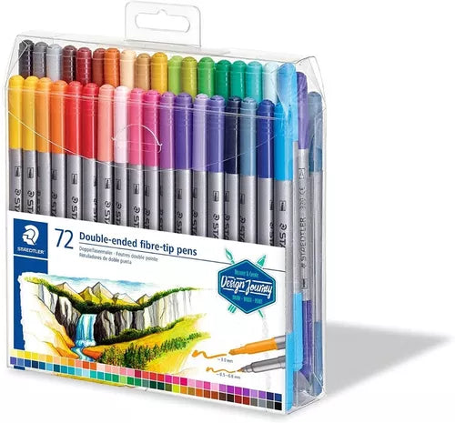 Plumón Marcador Staedtler Duo Color Doble Punta 72 Colores