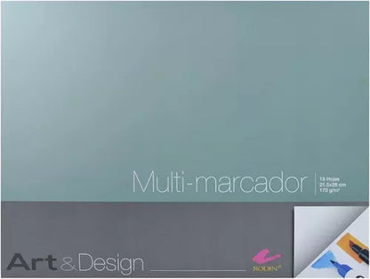 Block Multi Marcador Rodin 21.5 X 28 Cms 170 Gramos 15 Hojas