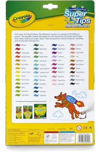 Marcadores Plumones Crayola Super Tips Lavables 50 Colores - Crayola